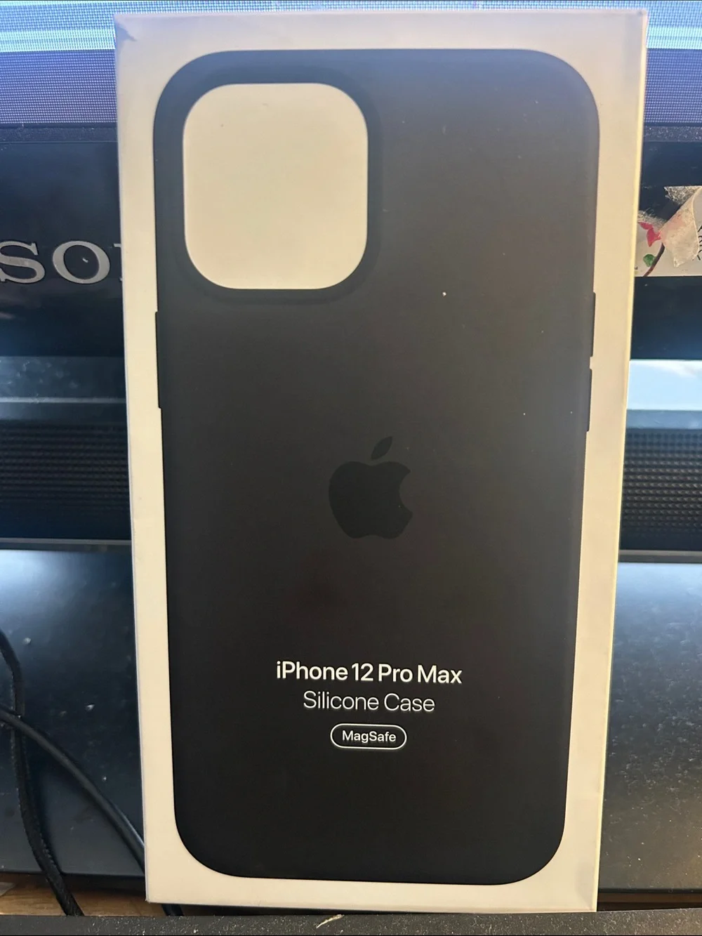 Apple Silicone iPhone 12 Pro Max Case in Black with MagSafe(New)